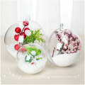 Factory Wholesale Hanging  Plastic Transparent Christmas Ornament Ball